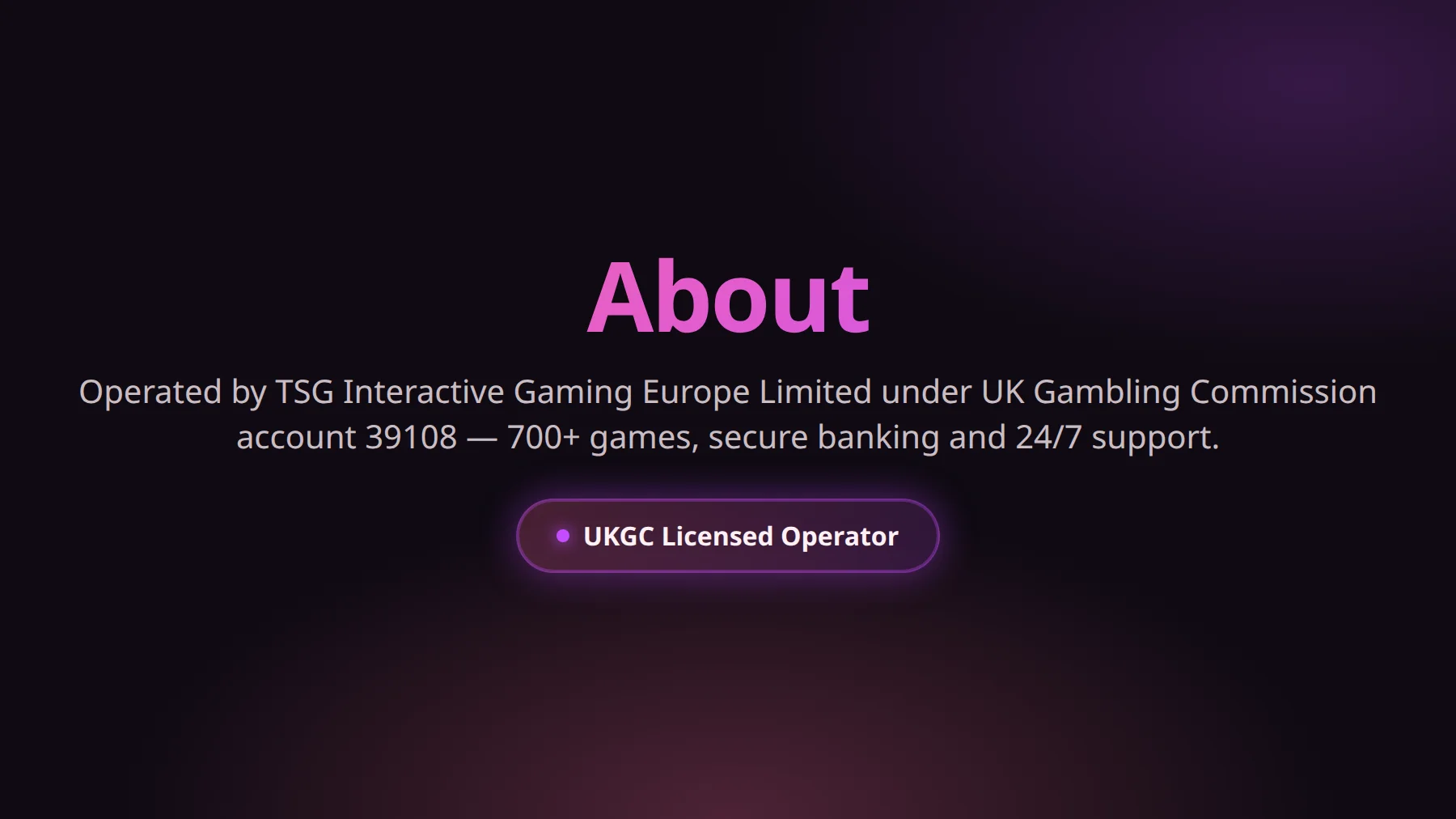 About Poker Stars Casino - operator and licensing information