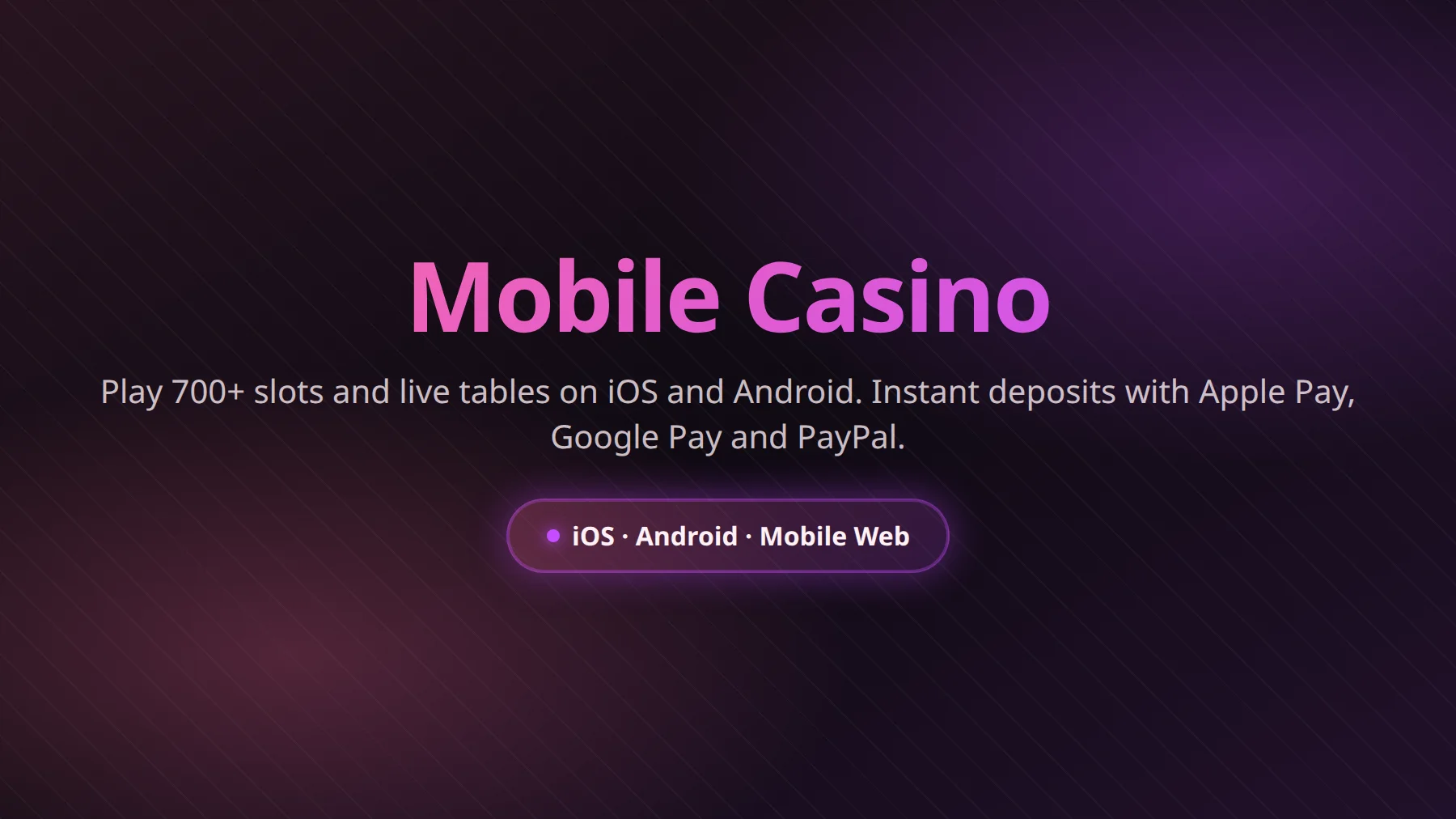 Poker Stars Casino mobile app for UK players