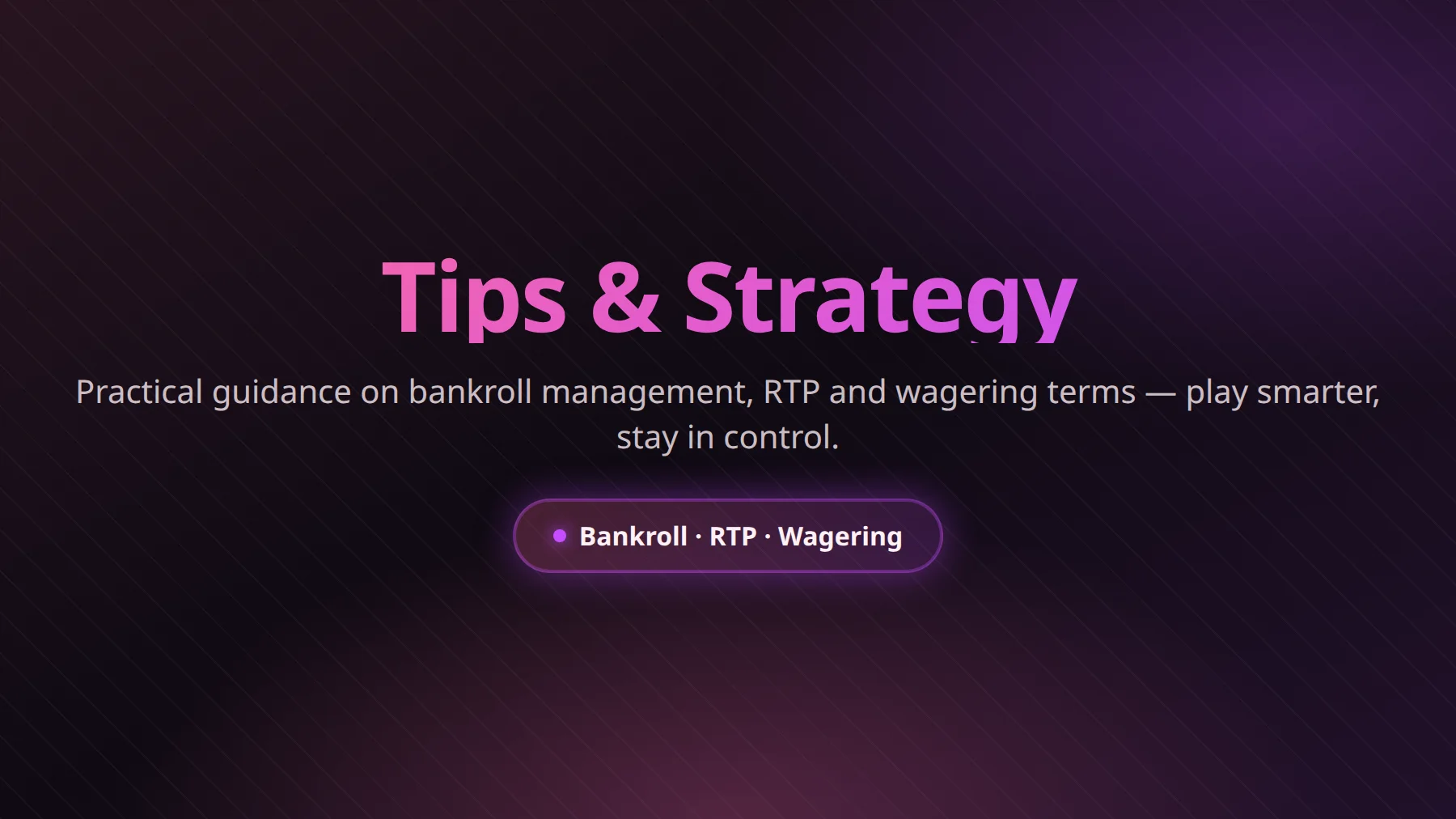Poker Stars Casino UK player tips, bankroll management and responsible gambling guidance